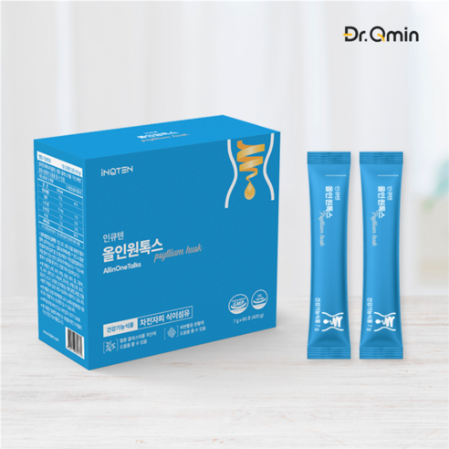 인큐텐 올인원톡스 차전자피 식이섬유 배변활동원활 혈중 콜레스테롤 개선에 도움 7g x 60포