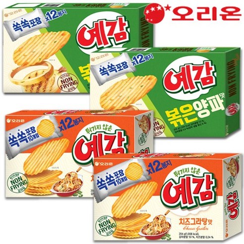 오리온 예감 치즈그라탕 204gx2개+볶음양파맛 204gx2개[총4개] 무료배송