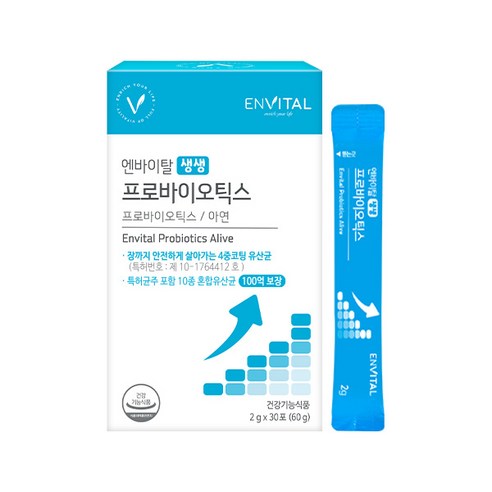 프로바이오틱스 유산균 엔바이탈 생생 2g X 30포 1박스 장 건강