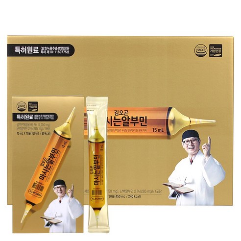 주원생활건강 NEW 김오곤 마시는알부민 더 진해진 알부민+선물용쇼핑백