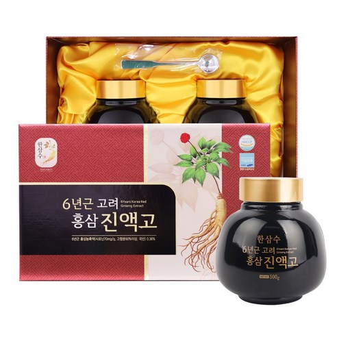 특 고려홍삼진액고 한삼수 500g+500g 2병 6년근, 500g, 2개