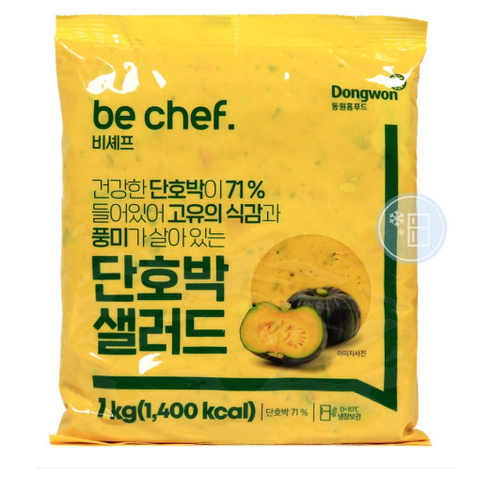 동원 비셰프 단호박 샐러드 1kg 간편 냉장 야채 호박 샐러드, 6개, 1kg