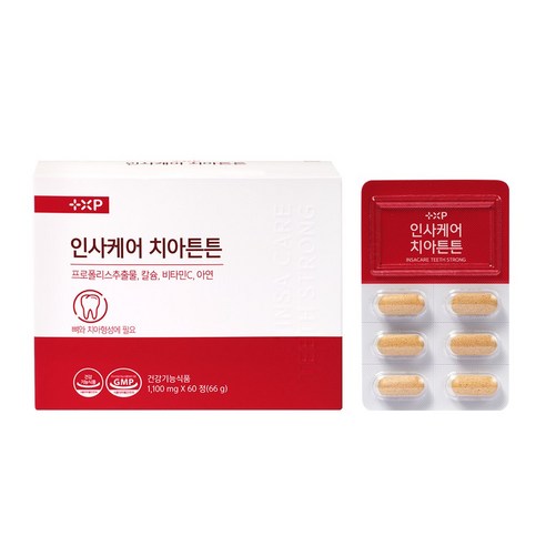 이가탄탄함을 원하시는 분 치아건강 정품 인사케어 치아튼튼, 4개, 60정