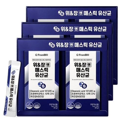 프롬바이오 위앤장엔 매스틱 유산균 15포x6박스/3개월, 30회분, 45g, 6박스