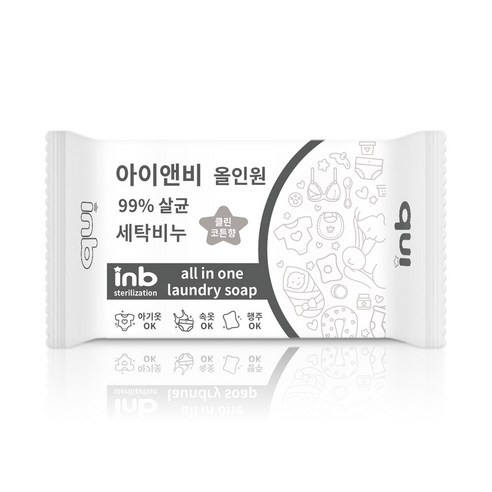 아이앤비 올인원 세탁비누 클린코튼향, 12개, 180g