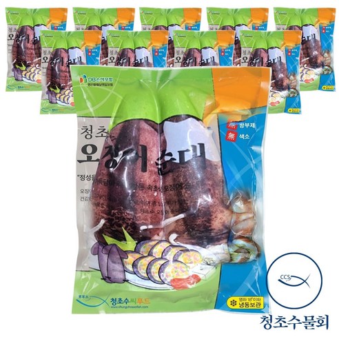 속초 청초수물회 청초수 통오징어순대 오징어순대, 10개, 500g