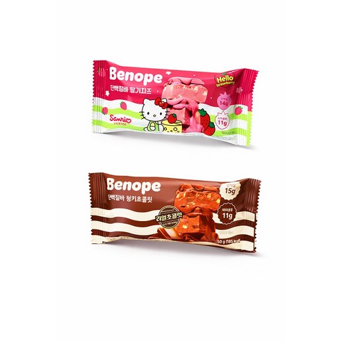 베노프 단백질바 딸기치즈 + 청키초콜릿 혼합구성, 40개, 50g