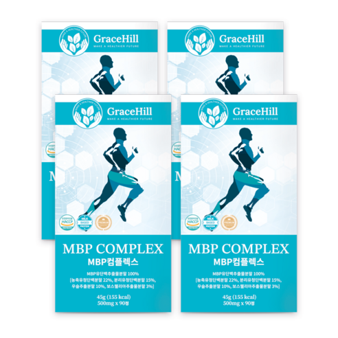 프리미엄 그레이스힐 엠비피 컴플렉스 MBP COMPLEX 유단백추출물 HACCP, 4개, 90정