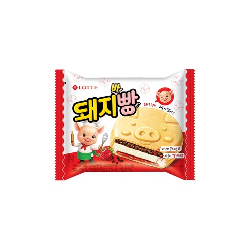 롯데웰푸드 간식 디저트 탕비실 돼지바빵 140ml 10개