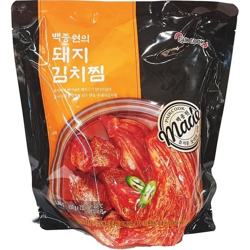 백쿡 백종원의 돼지김치찜 650G X 2 아이스박스포함