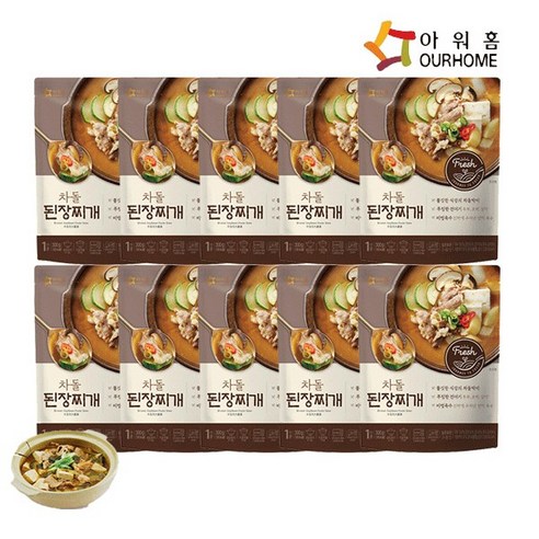 [다만세푸드] 아워홈 차돌 된장찌개 300gx10 / 즉석국 즉석탕, 300g, 10개