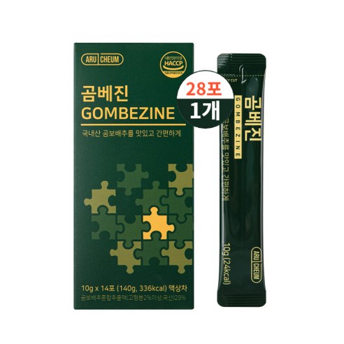 곰베진 곰보배추 배암차즈기 삼백초 배 모과 도라지 얼더베리 농축액 액상스틱 간편섭취, 1개, 280g