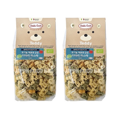 달라코스타 유기농 곰돌이 파스타 200g 2개