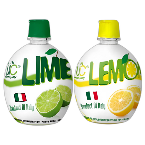 이딸리아몽 5배농축 레몬즙 라임즙 농축액, 2개, 200ml