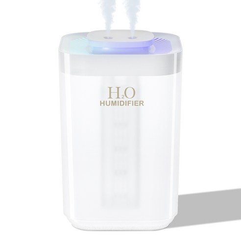PERFFIER 퍼피어 대용량 초음파 가습기 3.3L 무소음 무드등 간편 통세척 사무실 탁상용 가정용 가습기 30제곱미터까지 공간 커버 가능, 화이트, C8