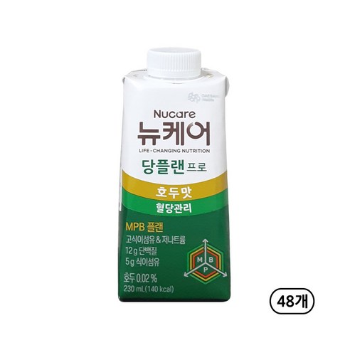 대상웰라이프 뉴케어 당플랜 프로 MPB 플랜 호두맛 230ml 48개