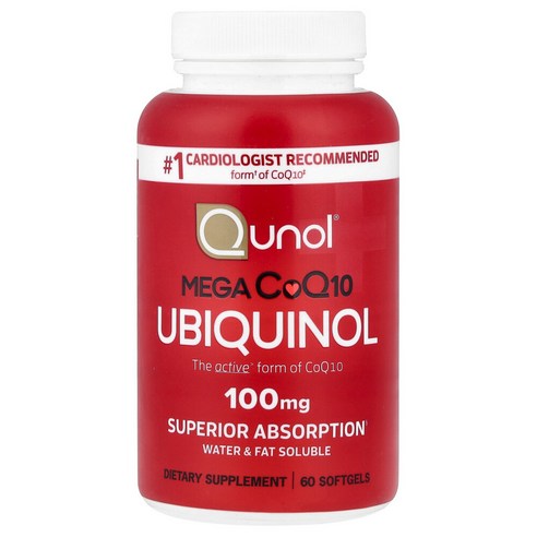 큐놀 메가 코엔자임 Q10 유비퀴놀 100mg 60정 코큐텐 coq10 ubiquinol