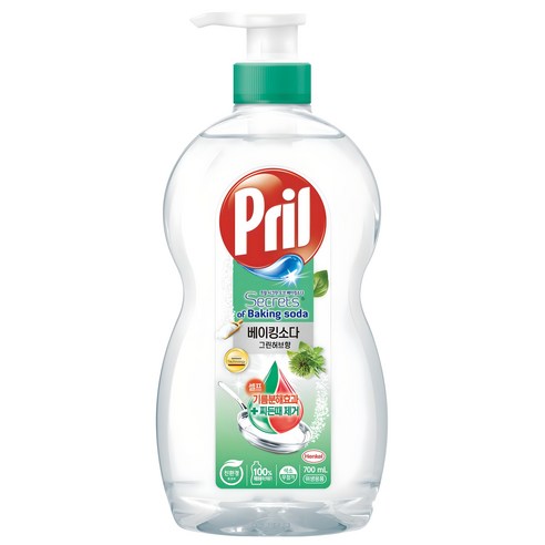 프릴 시크릿 오브 베이킹소다 주방세제 그린허브향, 700ml, 1개
