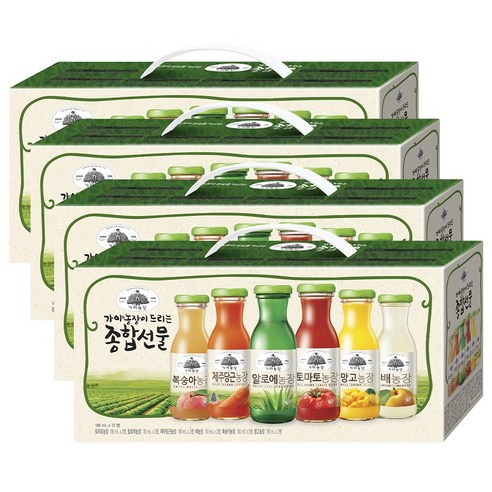 가야농장 꼬마병 종합선물세트 180ml x 12병 4SET