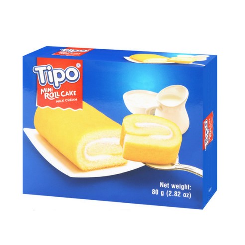 TIPO MINI ROLL CAKE 티포 미니 롤 케이크 milk cream 우유맛
