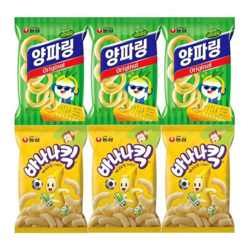 농심 양파링50g + 바나나킥45g 3개씩