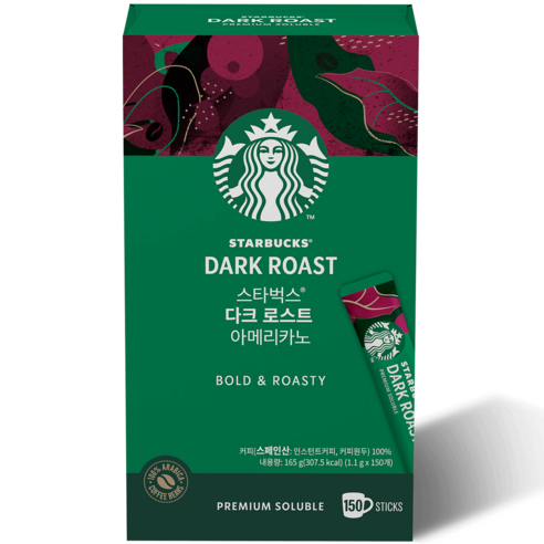 스타벅스 다크 로스트 아메리카노 원두커피믹스 1.1g, 1.1g, 10개입, 1개