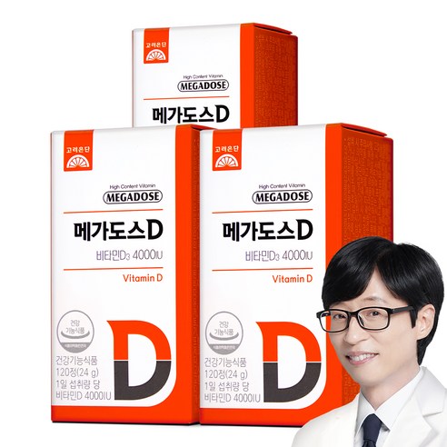 메가도스 D 비타민D3 4000IU, 120정, 3개