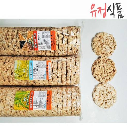 [유정식품] 무료배송 웰빙 현미뻥100%2봉+통밀뻥100%2봉+7곡스넥2봉