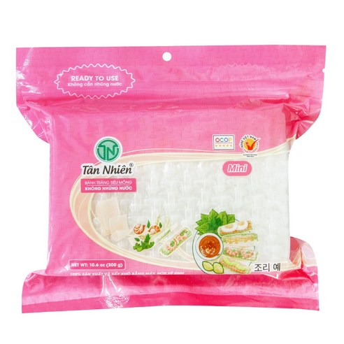 물없이 싸먹는 라이스페이퍼 월남쌈피 반짱씨우몽 MINI 반쎄오피 Tan Nhien BANH TRANG sieu mong Banh xeo