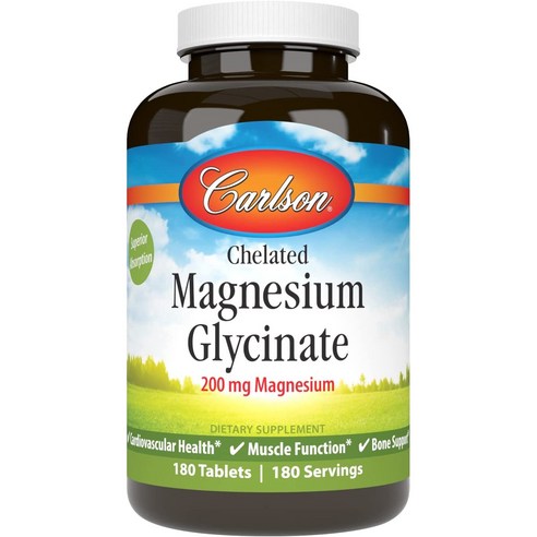 칼슨랩스 carlson labs Chelated Magnesium 180 Count