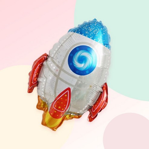 [예쁨주의지호] S_우주풍선 모음 /대형 입체 우주풍선 /UFO풍선/로켓풍선/지구풍선/우주풍선, S_중형 풍선_로켓