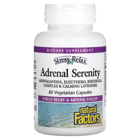 Natural Factors Ashwagandha 네추럴 팩터스 아슈와간다 60베지캡슐, 1개, 60정