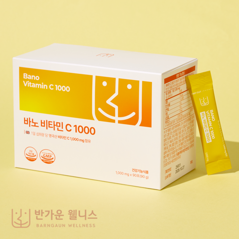 (영국산 비타민C) 바노 비타민C 1000mg x 90포, 2박스, 90g