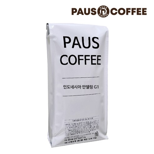 파우스커피 인도네시아 만델링 G1 원두커피, 1kg, 1개, 홀빈(분쇄안함)