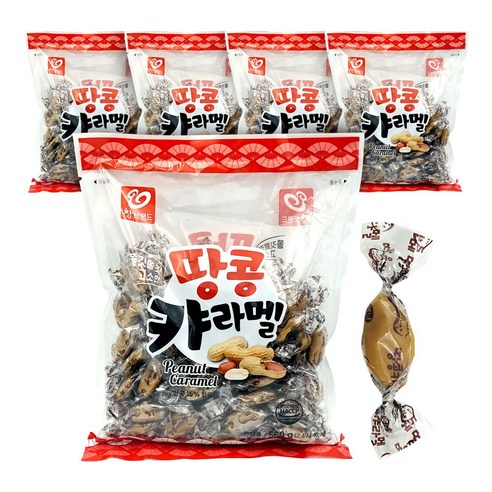 쫄깃 쫄깃 고소한 옛날 땅콩 캬라멜, 560g, 5개