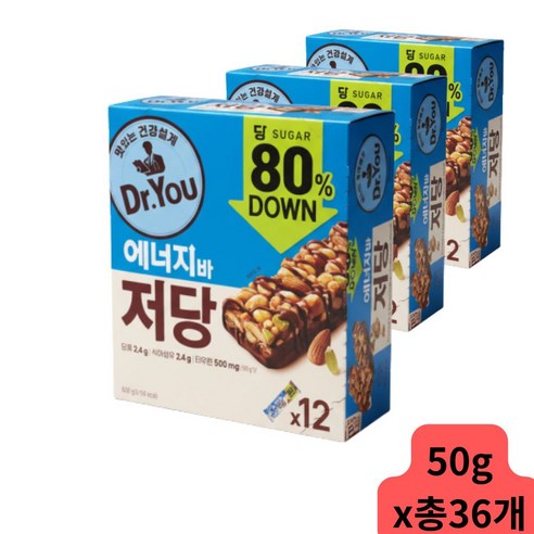 닥터유 투바이트 에너지바 저당 총36개입