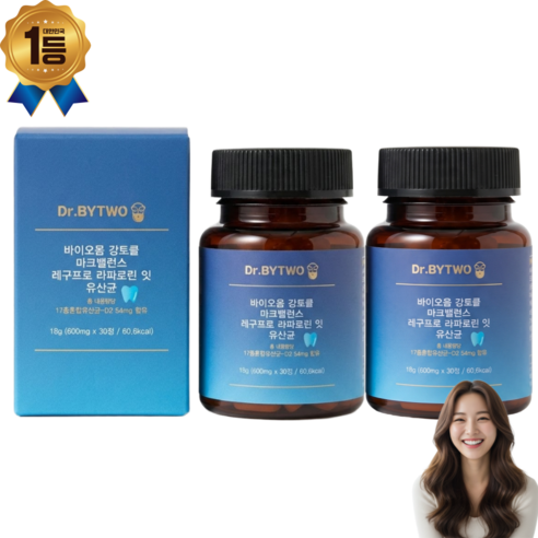 [딜라이트케어] 바이오몸 덴티토클 마크밸런스 레프로 라파로린 잇 구강유산균, 2개, 30정