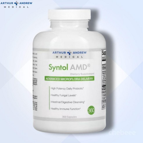 아서앤드류 신톨 Syntol 소화 효모 프로바이오틱 포자 발아 360캡슐 비타민C