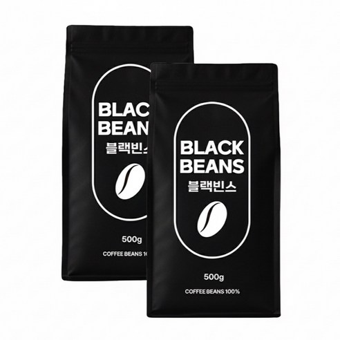 블랙빈스 블루 마운틴 고소한 블렌딩 원두, 500g, 2개, 홀빈(분쇄안함)