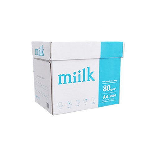 miilk 한국제지 복사용지 80g
