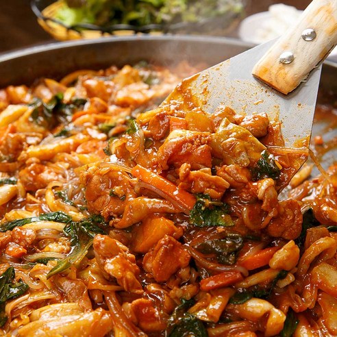 국내산 닭다리살 100% 춘천식 닭갈비 사과 배 연육양념 48시간 저온숙성, 2개, 500g