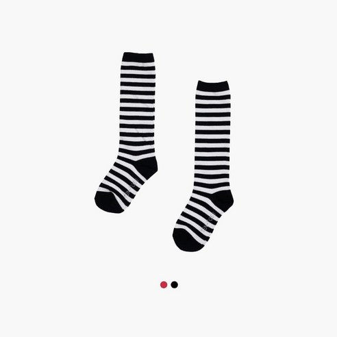 [키앙] 앨리스 스트라이프 키즈 롱삭스(Black)