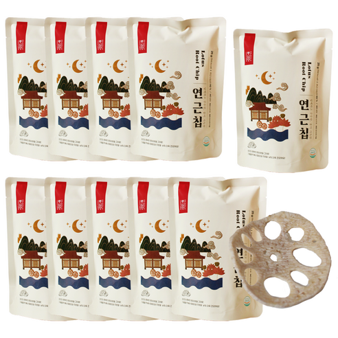 풍심당 국내산 연근칩, 저당간식, 인기과자, 회사 간식, 25g, 10개