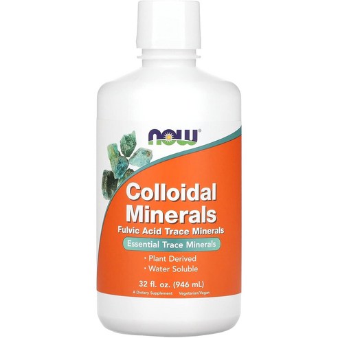 NOW Colloidal Minerals Liquid 나우 콜로이드 미네랄 액상 32oz (946ml) 2팩