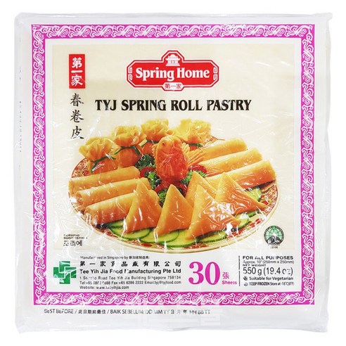 TYJ 춘권피 10인치(18.3g X 30장) 550g, 1개, 18.3g