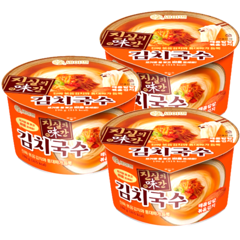 세이면 진실의 미간 김치국수 큰 컵 196g