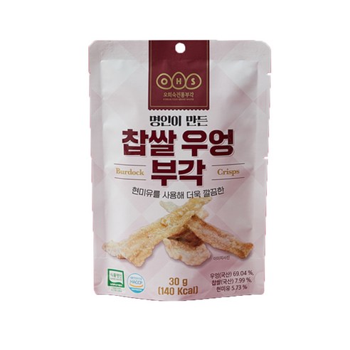 [오희숙전통부각] 찹쌀우엉부각, 11개, 30g