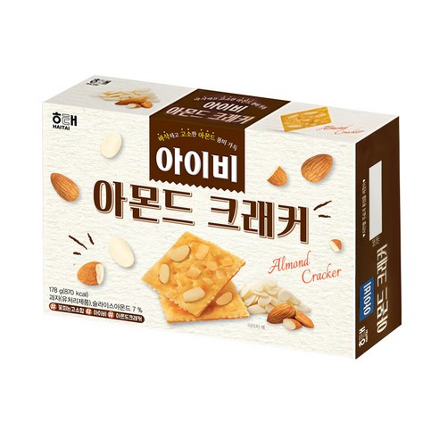 해태 바삭하고 고소한 아몬드 풍미 아이비 아몬드 크래커 (178g)