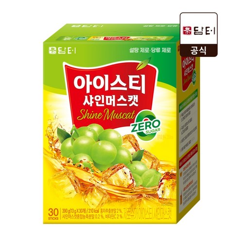 담터 아이스티 샤인머스캣맛 제로슈가, 13g, 30개입, 3개