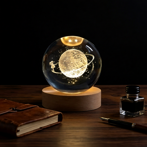 그렌든 한뼘 우주 LED 크리스탈 수유 무드등, 13.시작의 우주여행 8.3cm